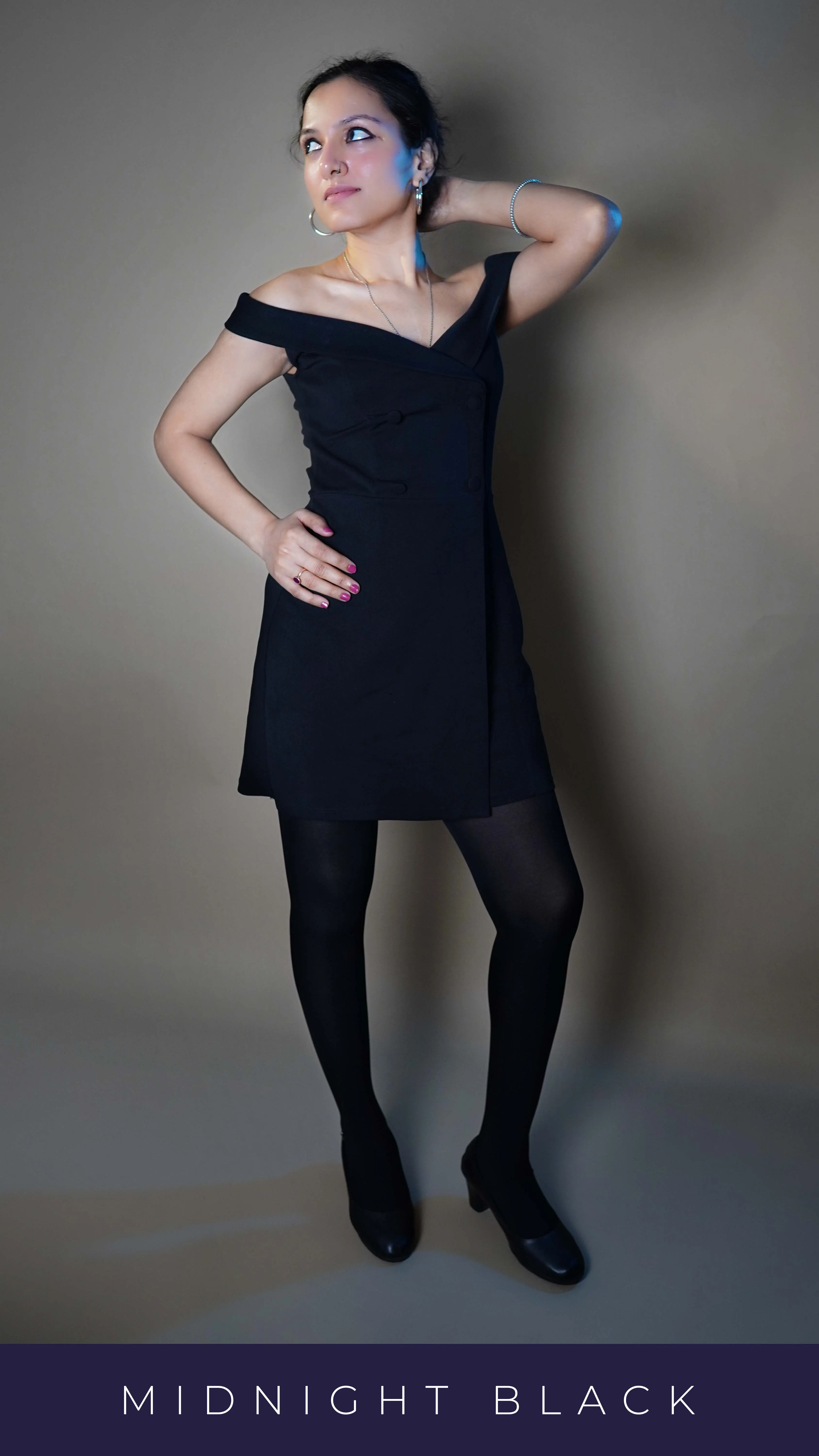 Semi Opaque Tear Proof Black Stockings