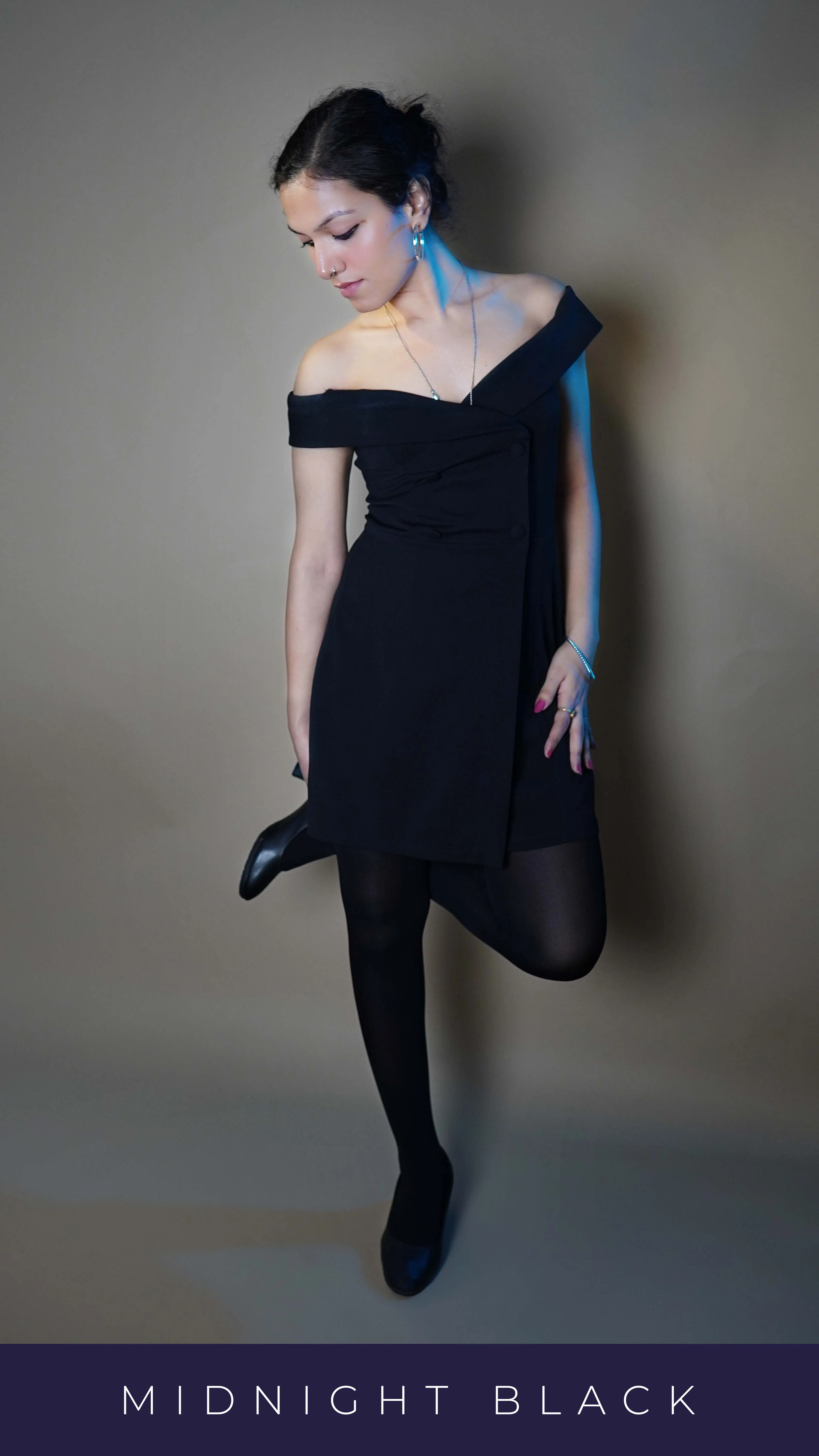 Semi Opaque Tear Proof Black Stockings
