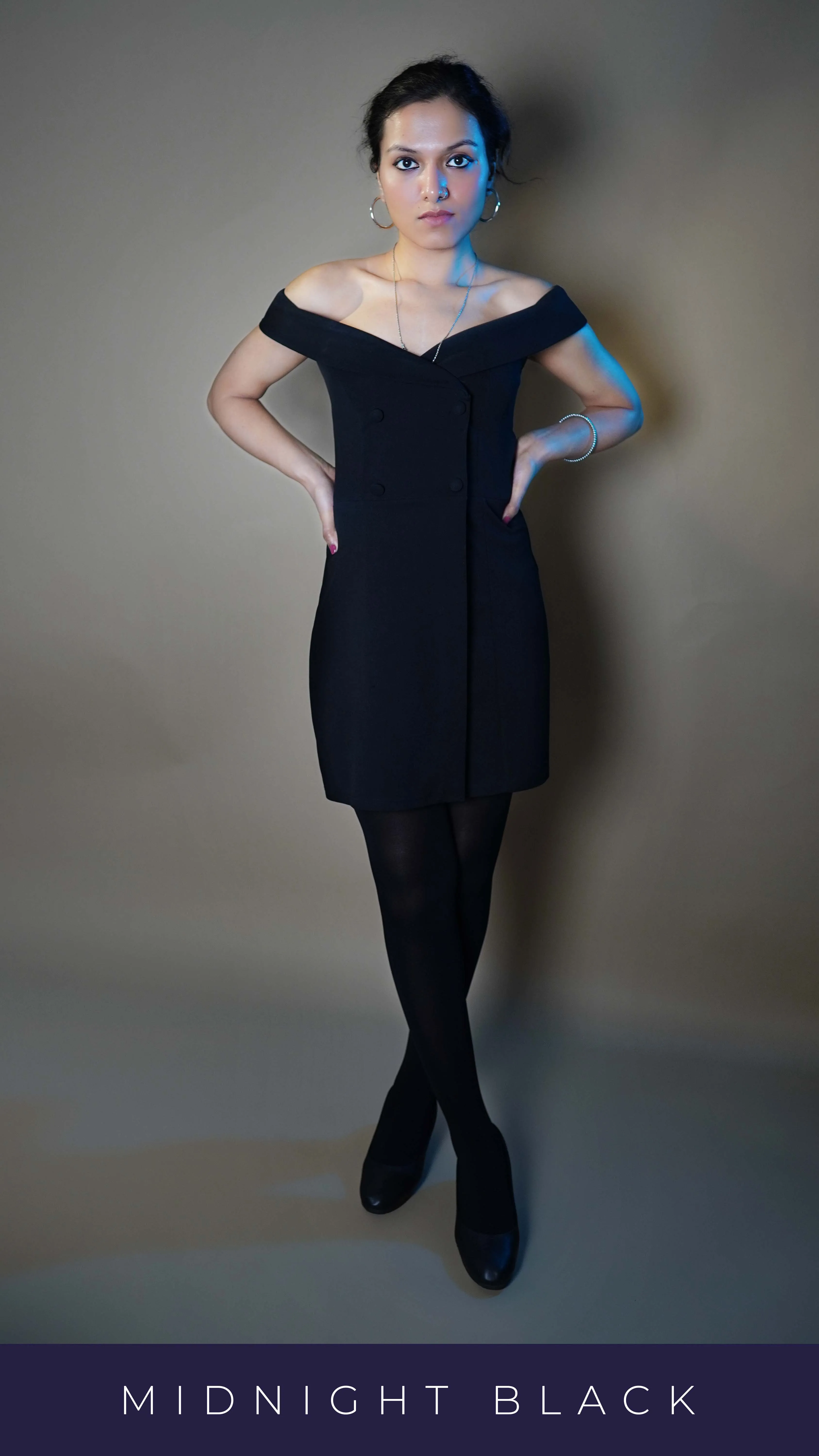 Semi Opaque Tear Proof Black Stockings