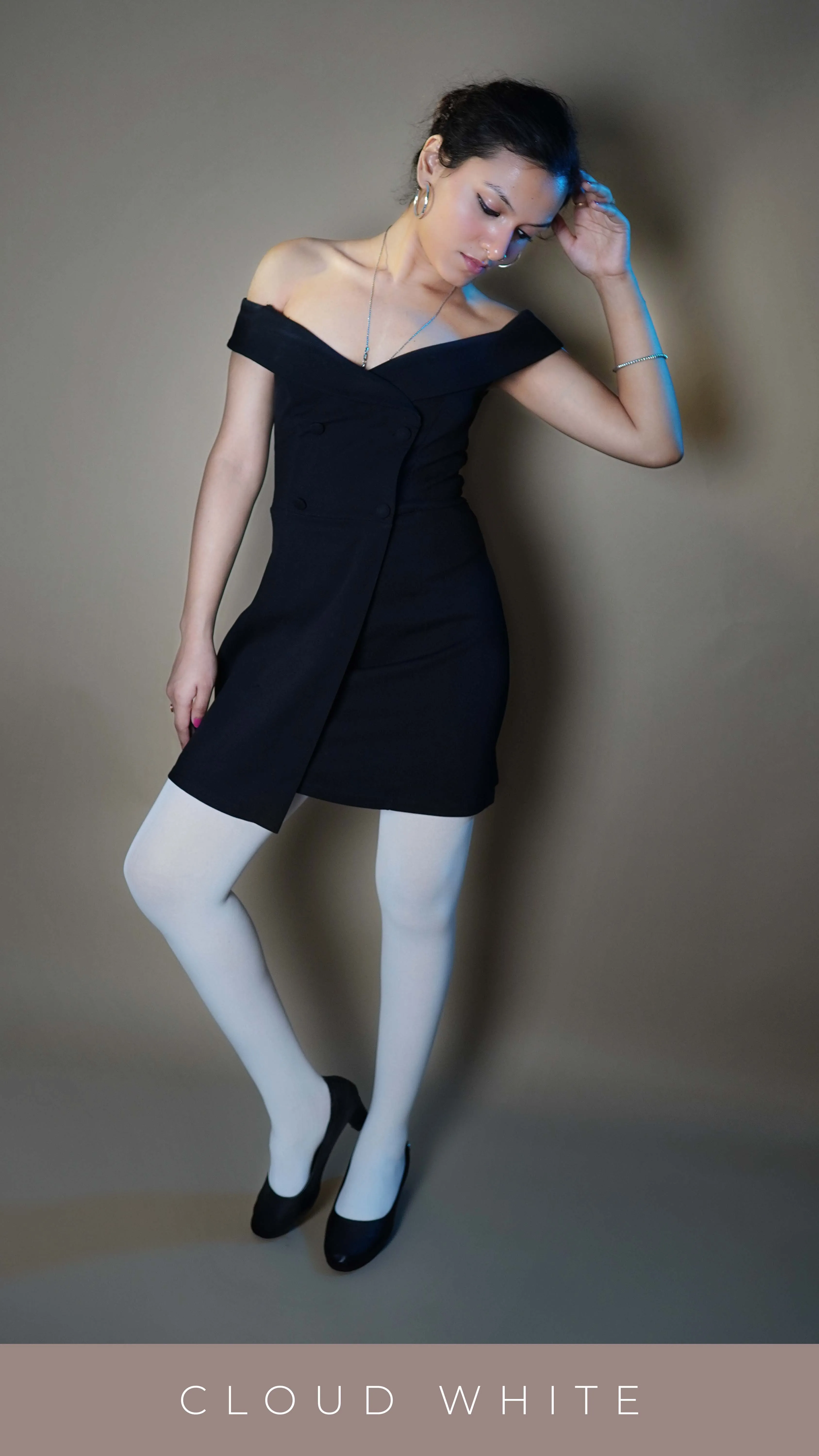 Semi Opaque Tear Proof White Stockings