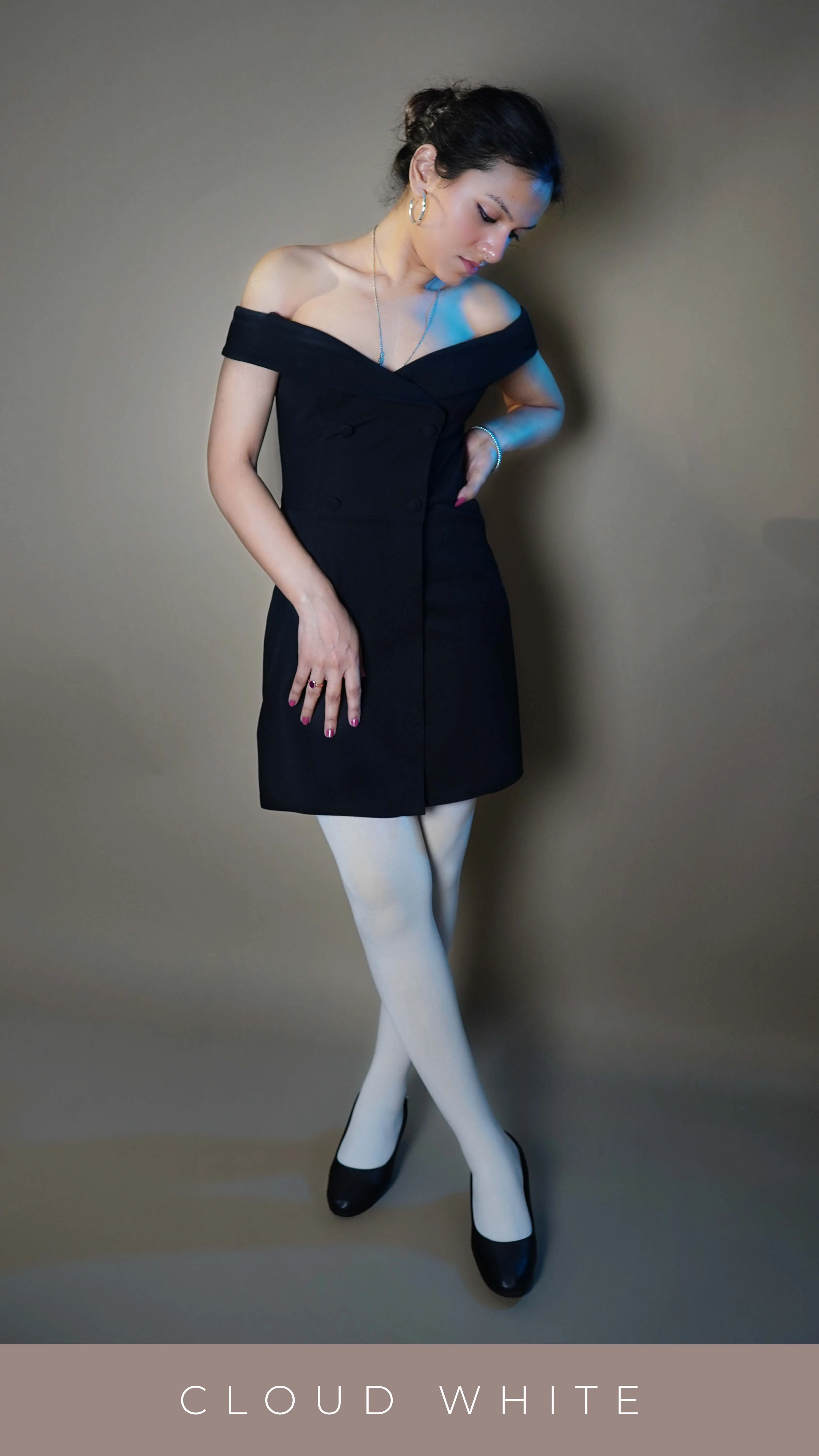 Semi Opaque Tear Proof White Stockings