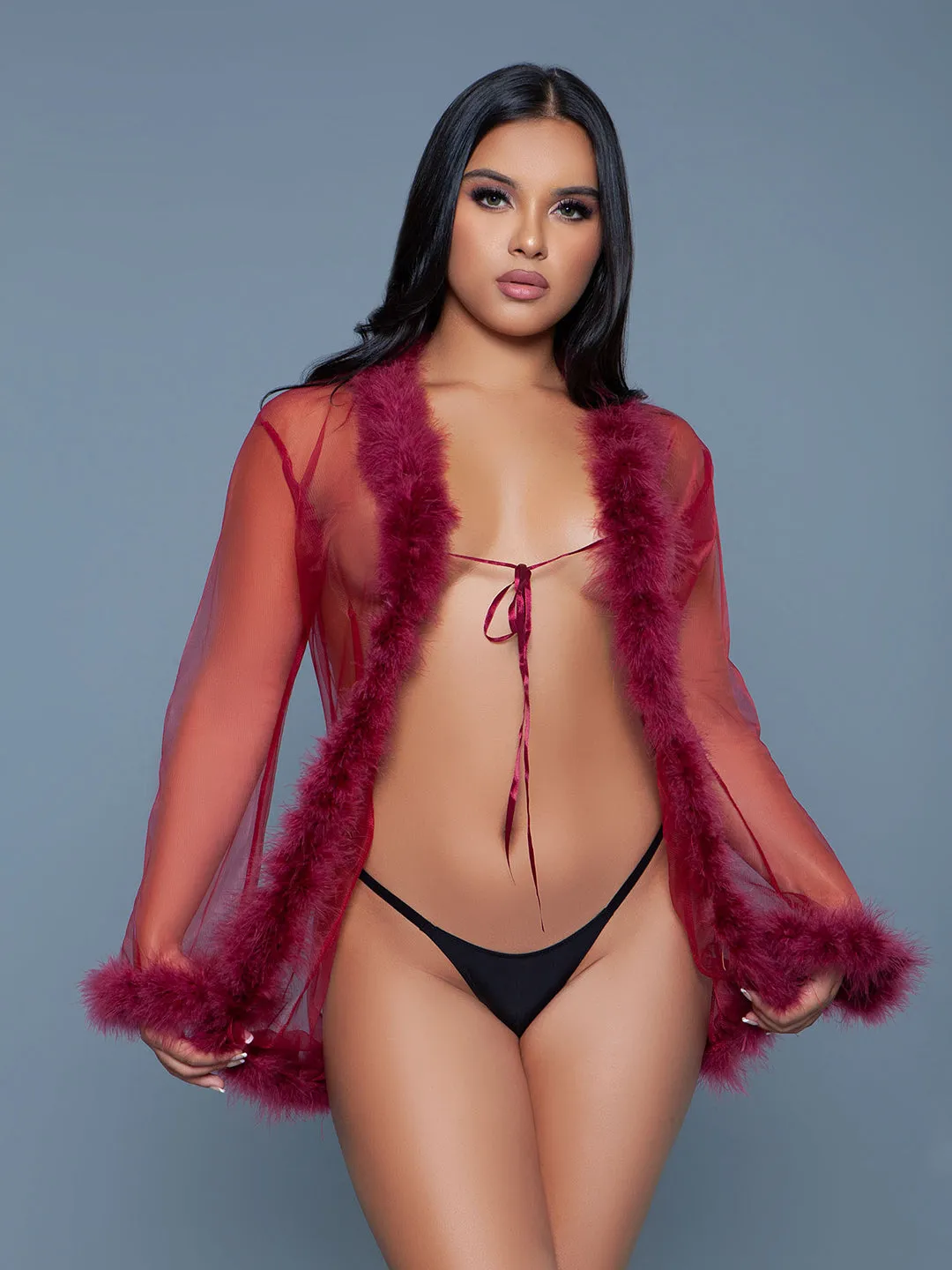 Short Marabou Robe