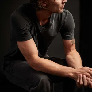Short Sleeve V Neck - Carbon Pigment