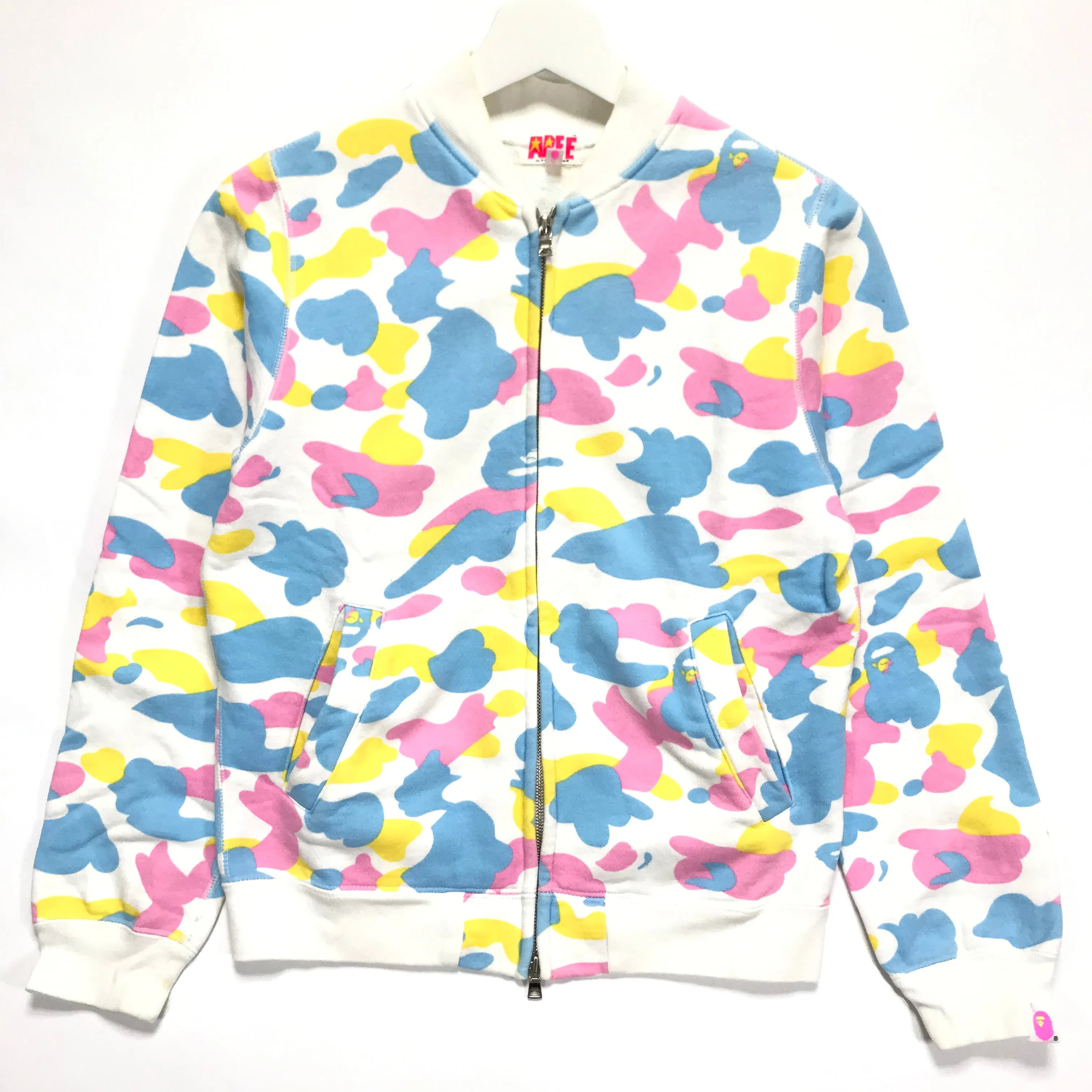 [SHORT] Women's! A Bathing Ape Bape Cotton Candy Sweat Stadium Jacket