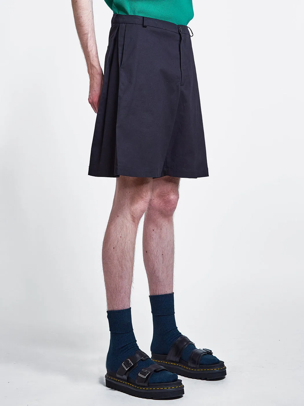 Side Pleat Shorts