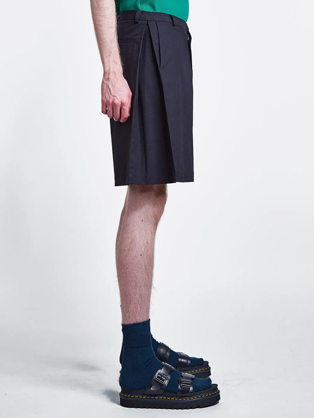 Side Pleat Shorts