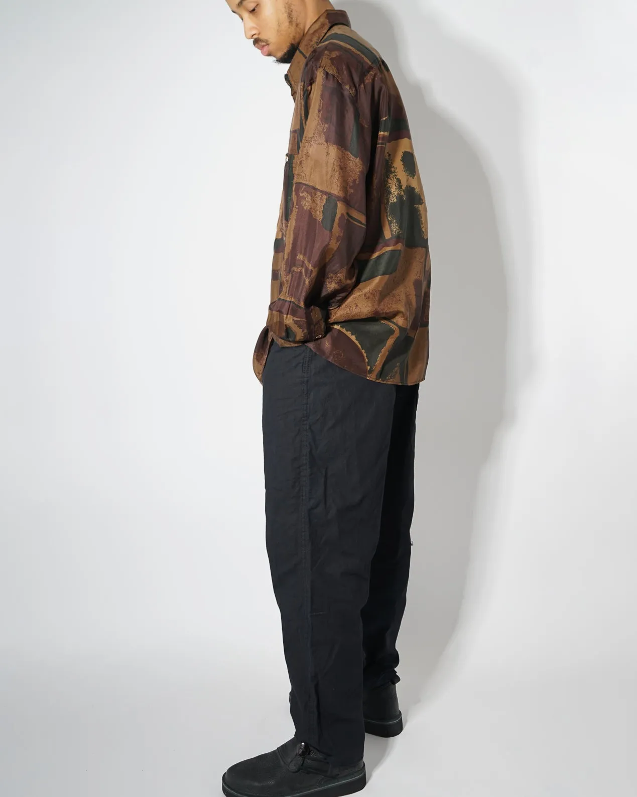 Silk Shirts Long Sleeve Patterned / C