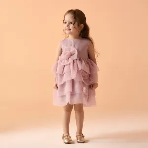 Sleeveless Layered Organza Dress
