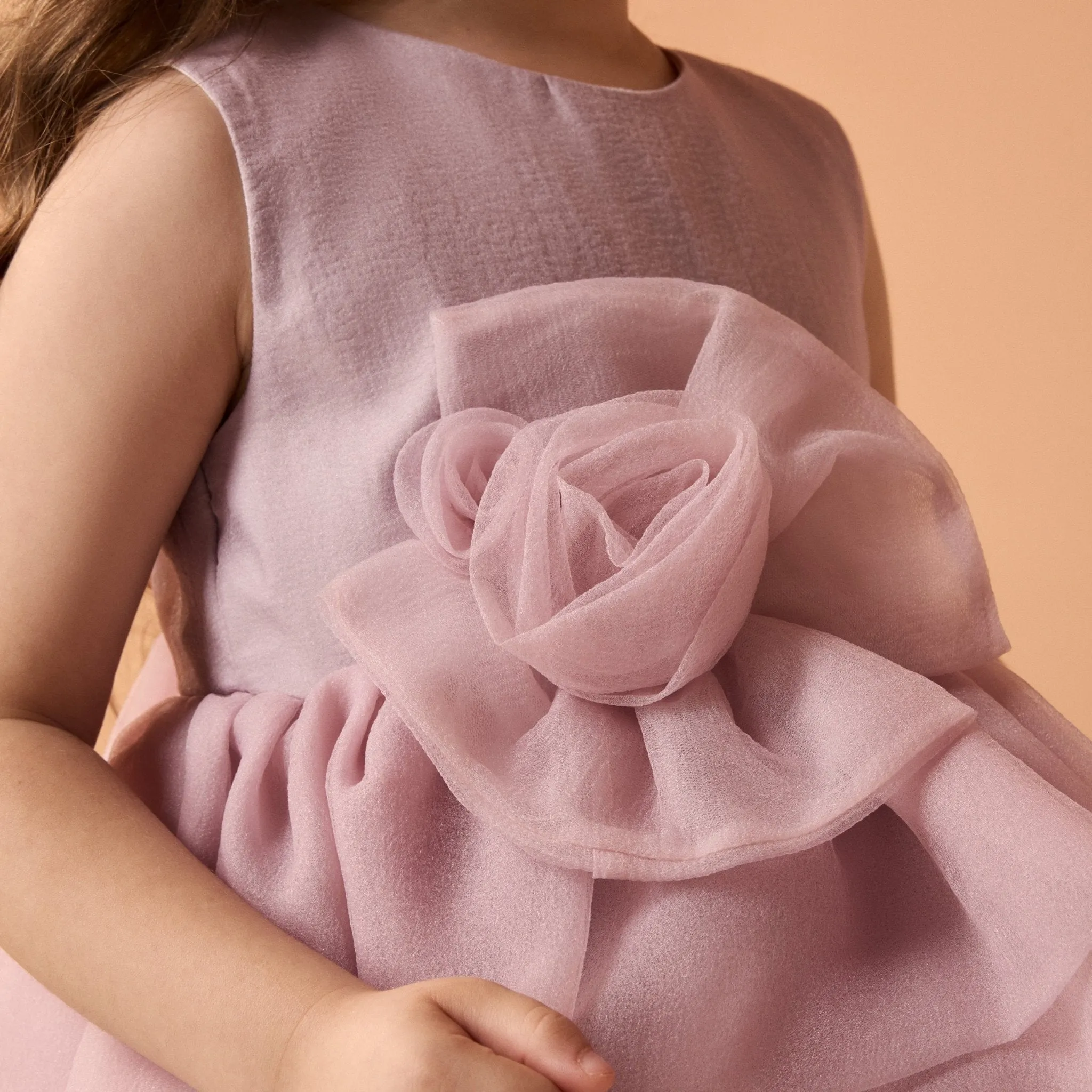 Sleeveless Layered Organza Dress