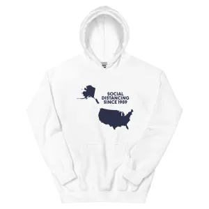 Social Distancing Since 1959 Map Hoodie