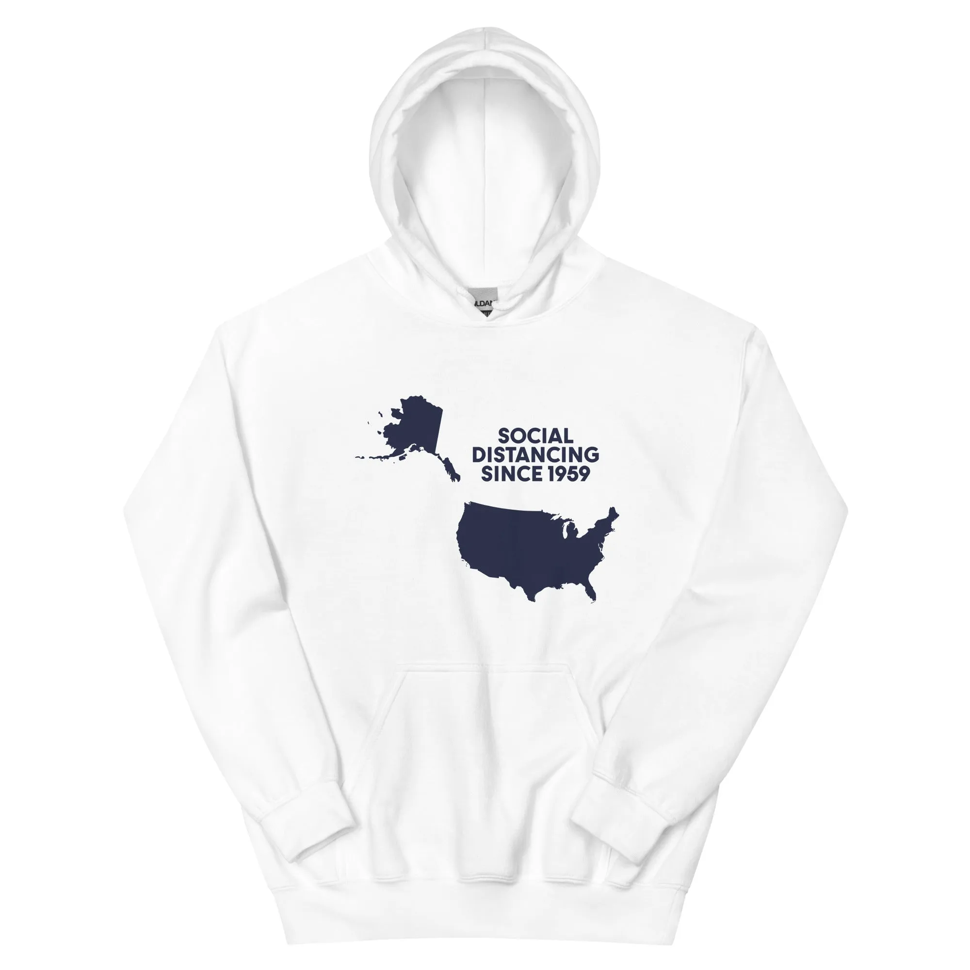 Social Distancing Since 1959 Map Hoodie