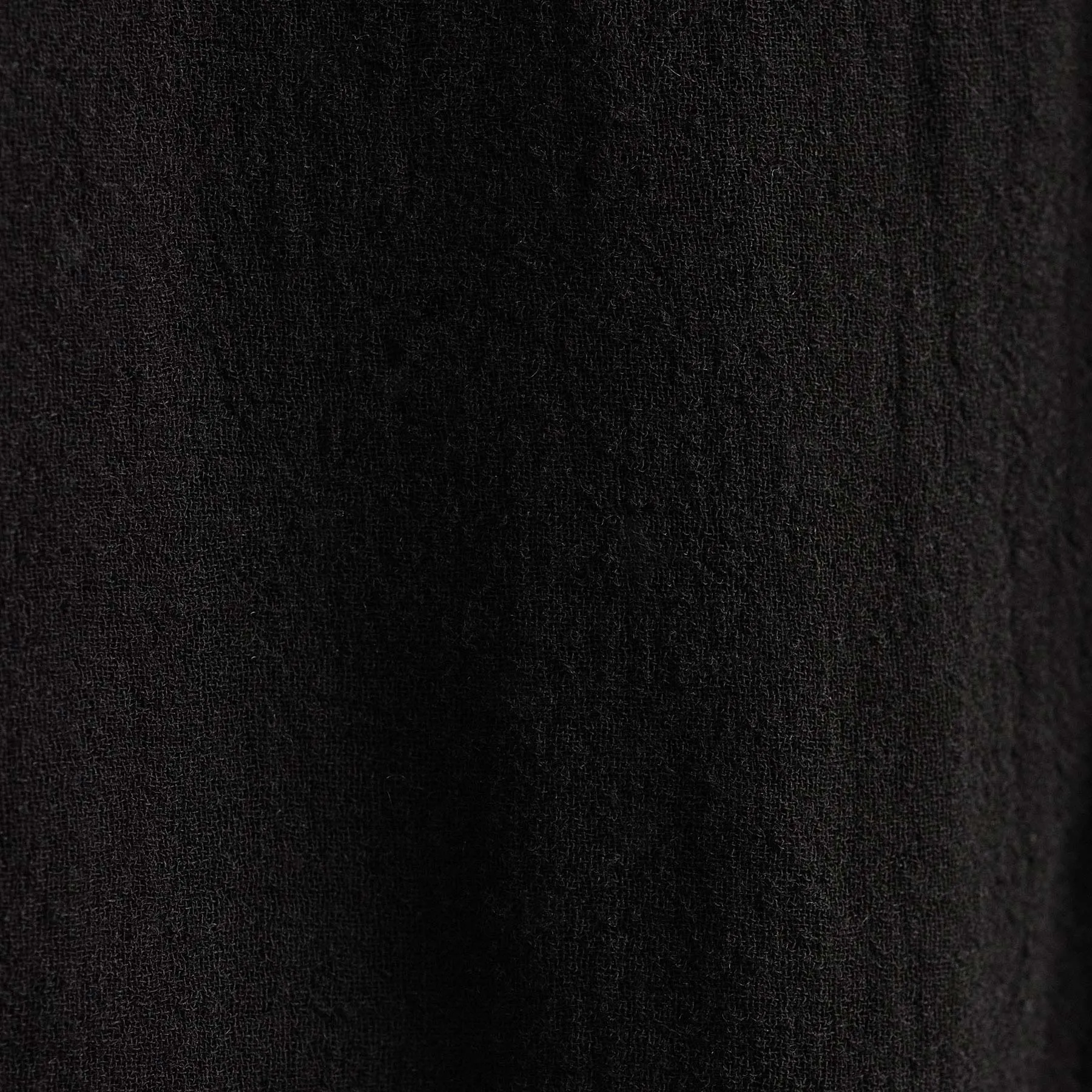 Solid Viscose Wool Shirting - Black