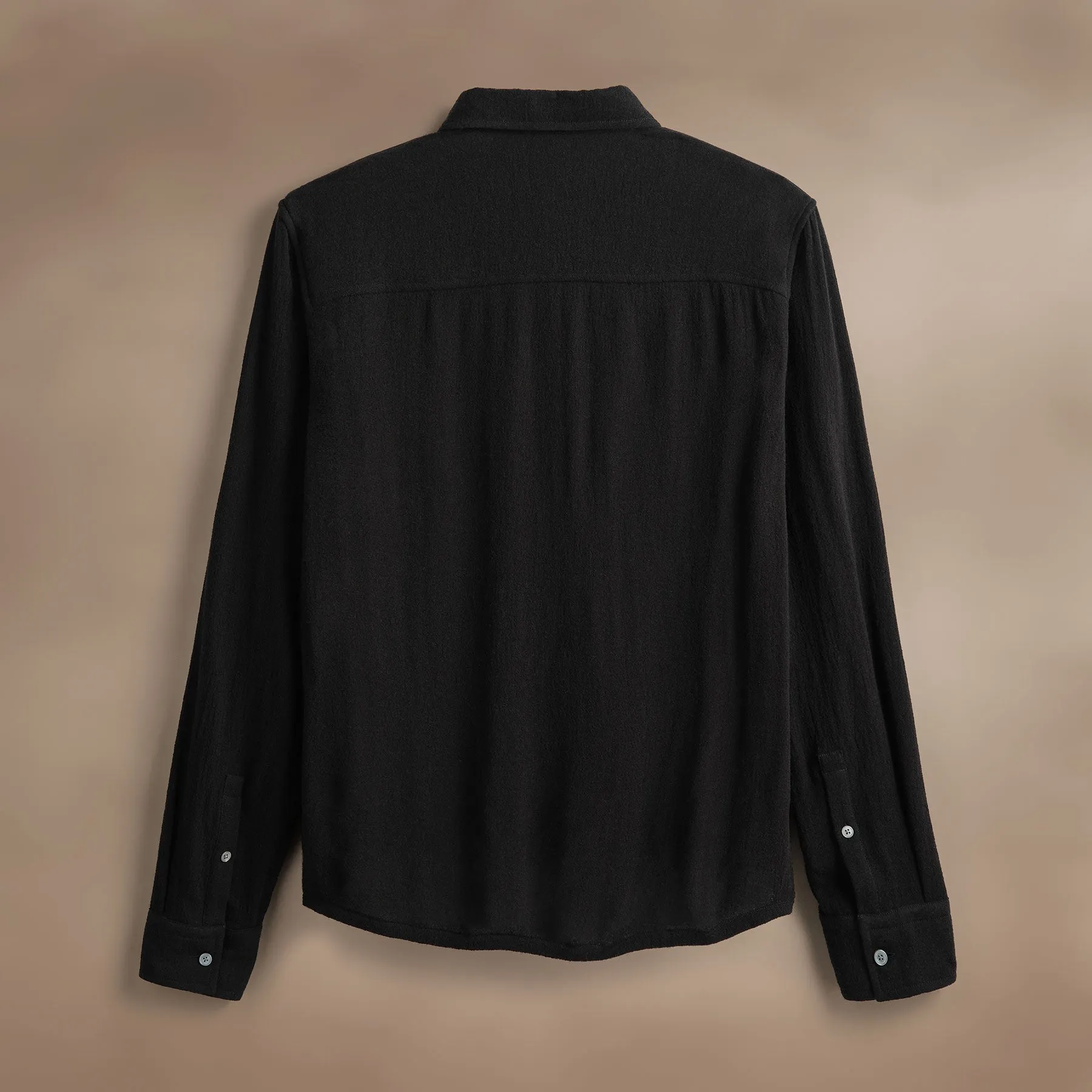 Solid Viscose Wool Shirting - Black