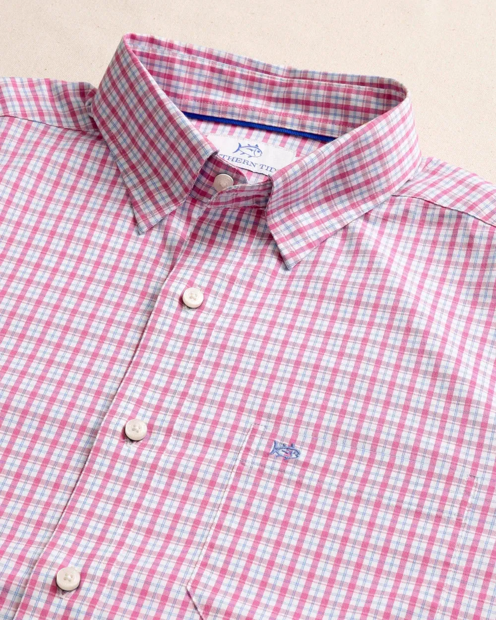 Southern Tide Charleston Broad Creek Plaid Long Sleeve Sport Shirt