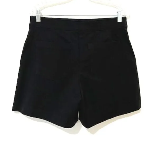 Spanx Polished 6&quot; Stretch-Cotton Blend Black Shorts