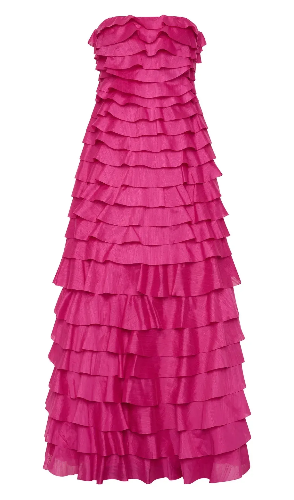 stacey Strapless Layered Maxi Dress in pink