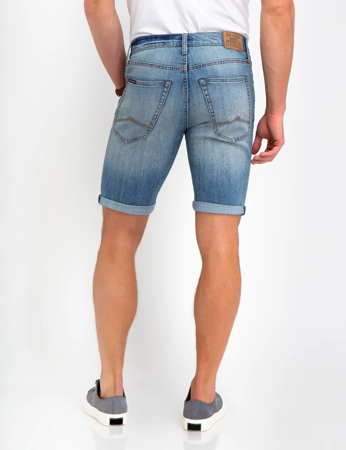 STRETCH SLIM DENIM SHORTS