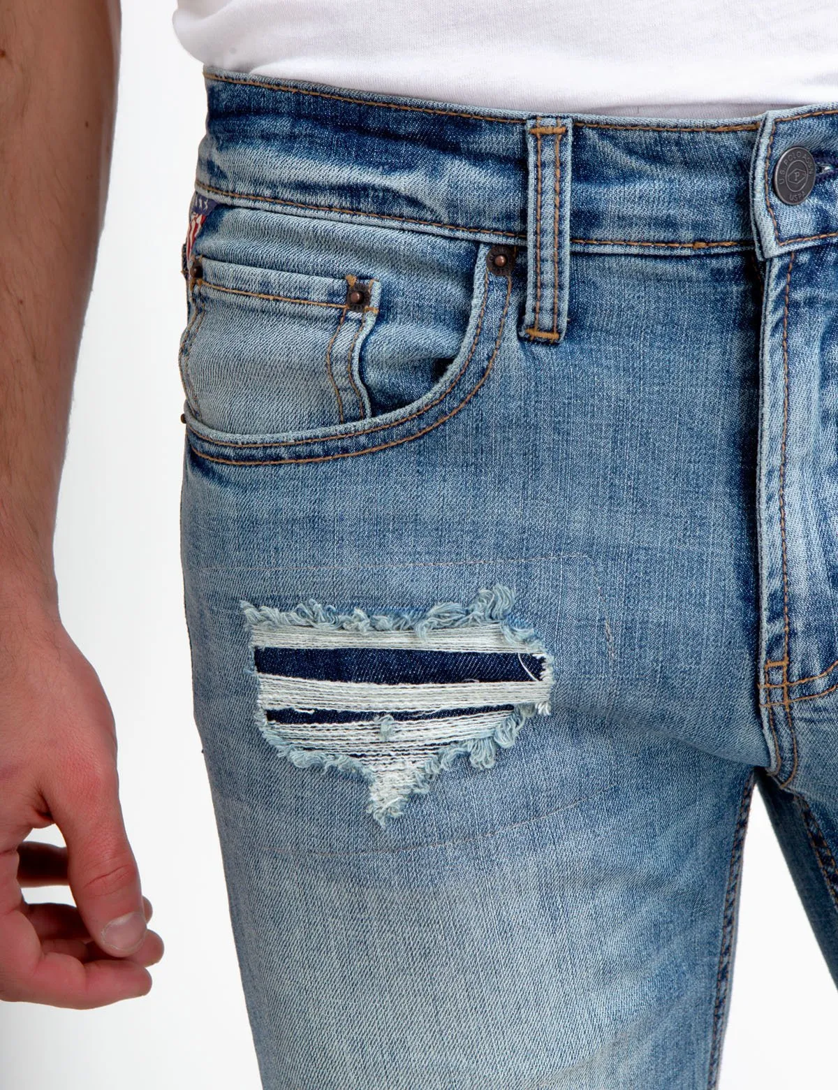 STRETCH SLIM DENIM SHORTS