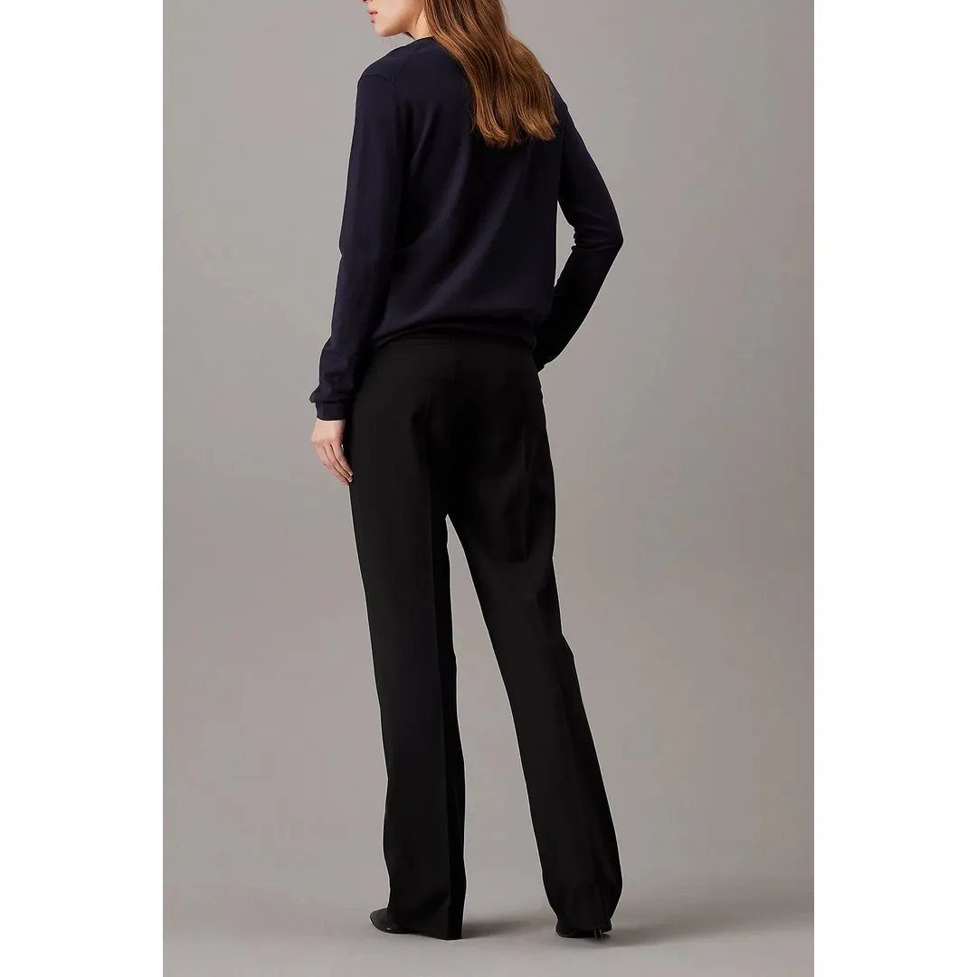 Stretch Wool Slim Straight