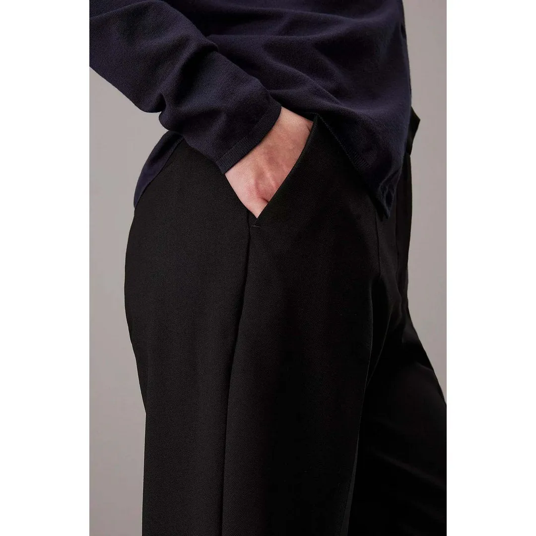 Stretch Wool Slim Straight