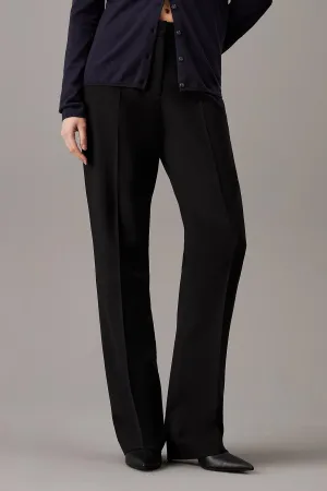 Stretch Wool Slim Straight