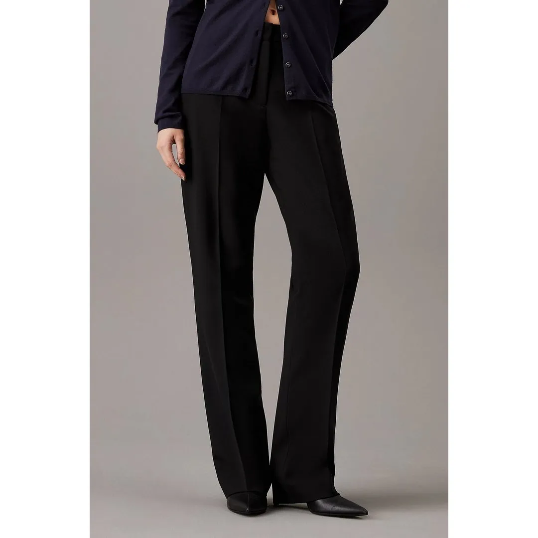 Stretch Wool Slim Straight