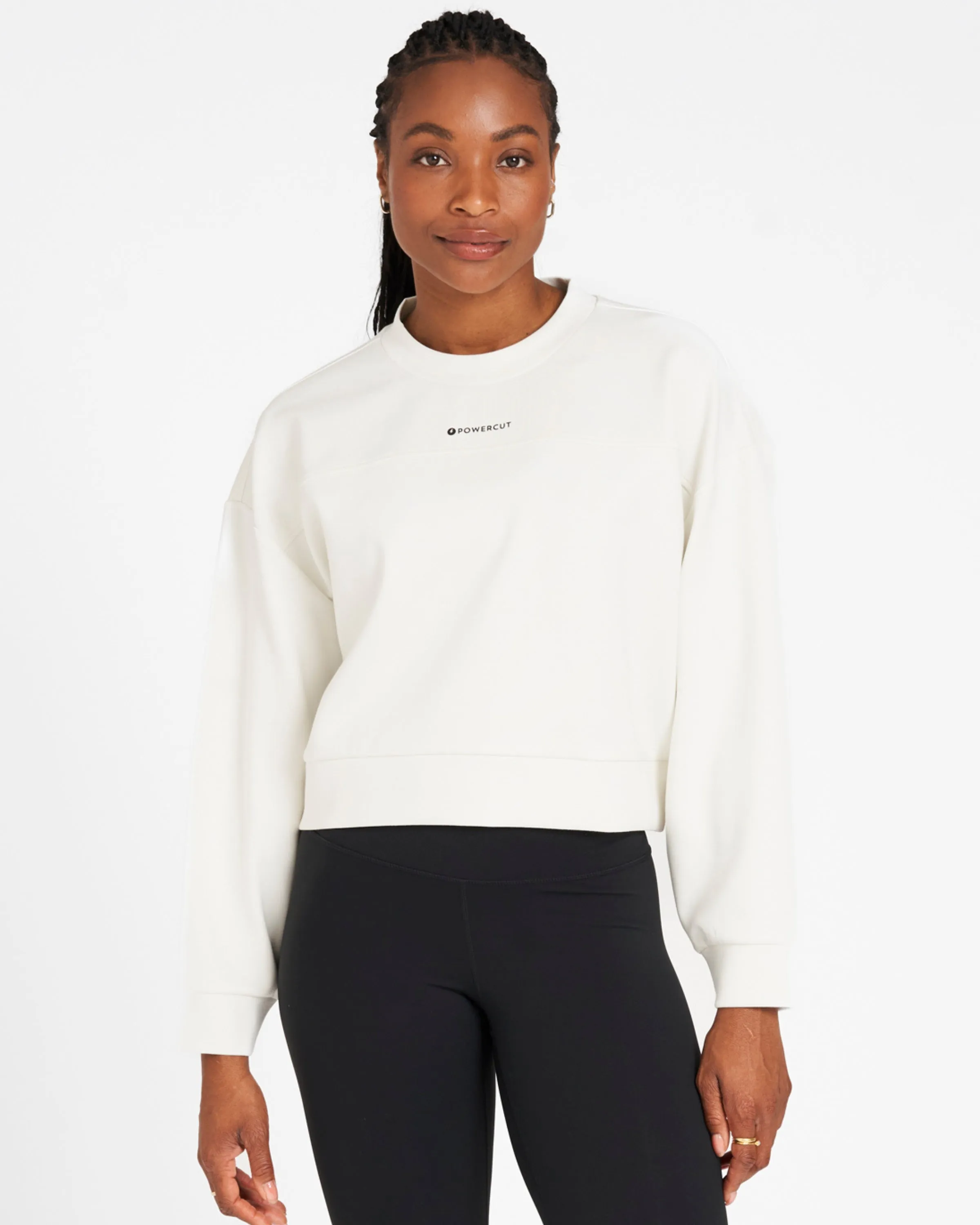 Studio Cropped Sweatshirt Marshmallow