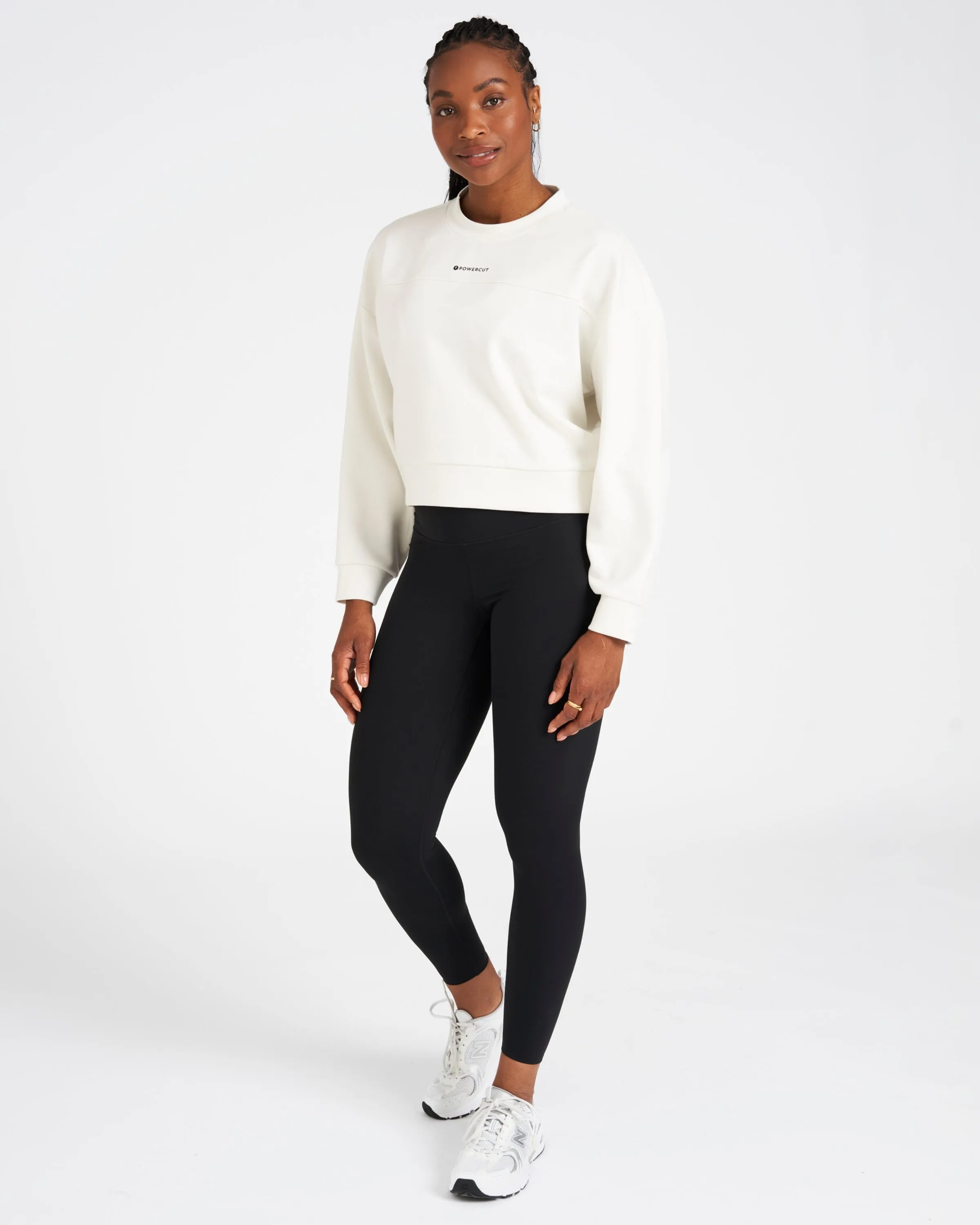 Studio Cropped Sweatshirt Marshmallow