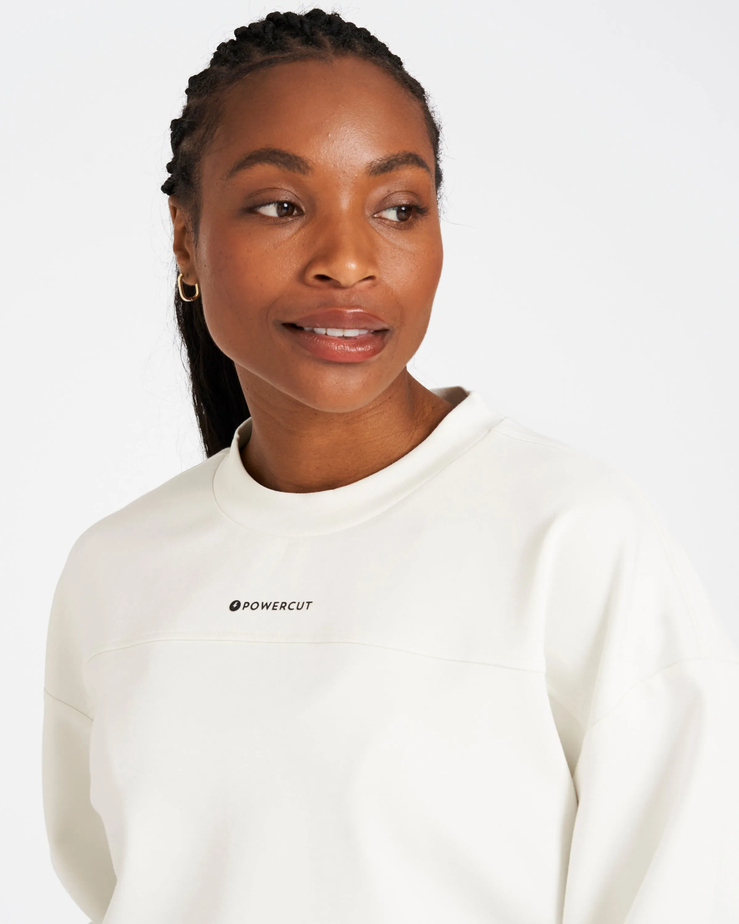 Studio Cropped Sweatshirt Marshmallow
