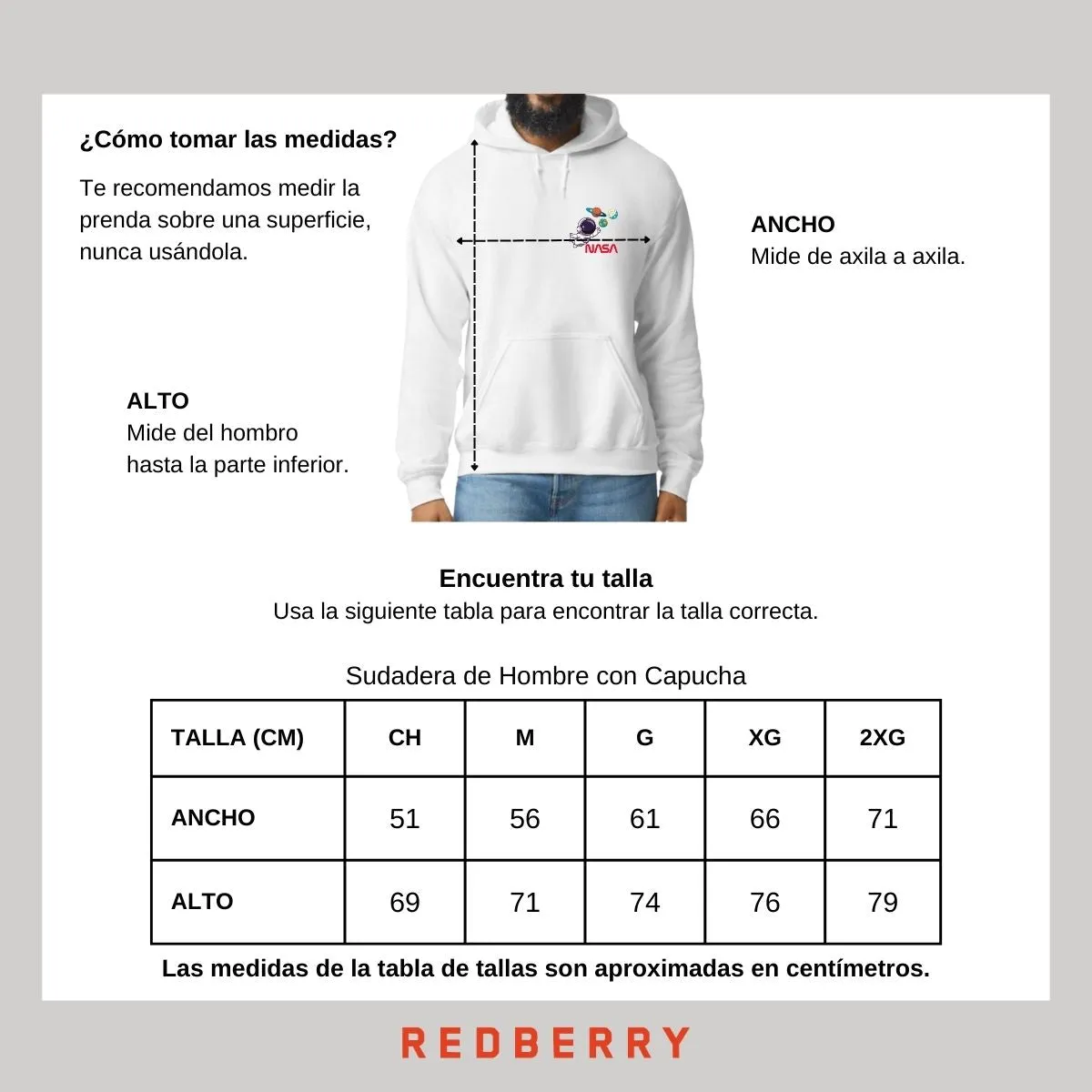 Sudadera Hombre Hoodie Nasa Astronauta