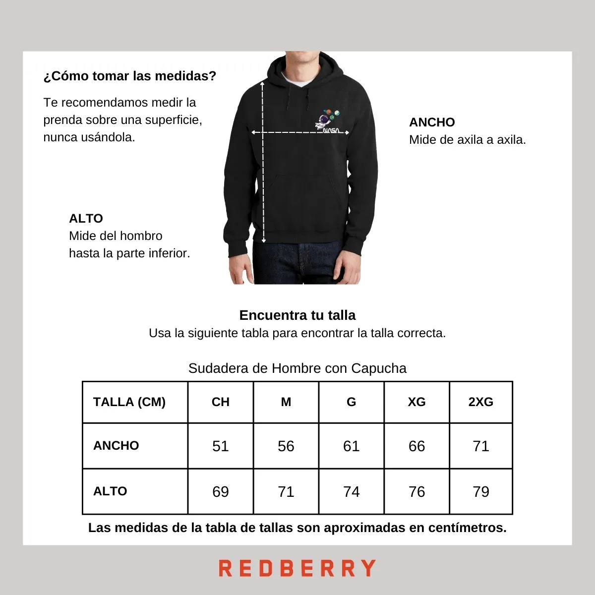 Sudadera Hombre Hoodie Nasa Astronauta