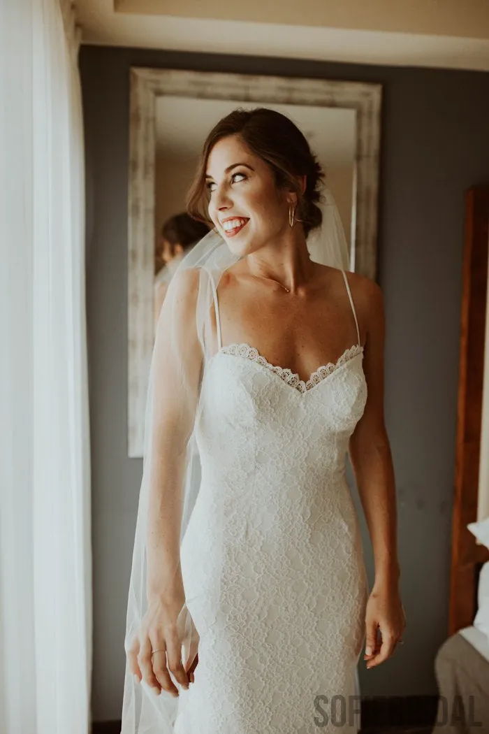 Sweetheart Long Mermaid Lace Wedding Dresses, WD0296