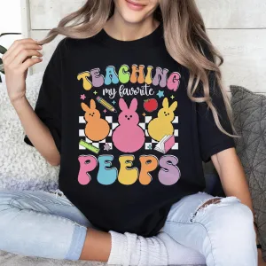 Teaching My Favorite Bunnies Shirt, Teacher Bunny Easter Sweatshirt, Easter Teacher Tee, Easter Teacher Shirt, Easter Gift For Teachers