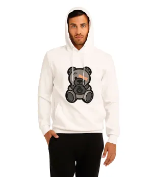 TEDDY EYE PATCHED WHITE HOODIE