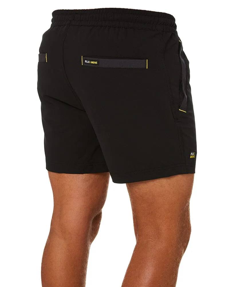 Tradies Flex And Move 4-Way Stretch Elastic Short Value Pack - Black