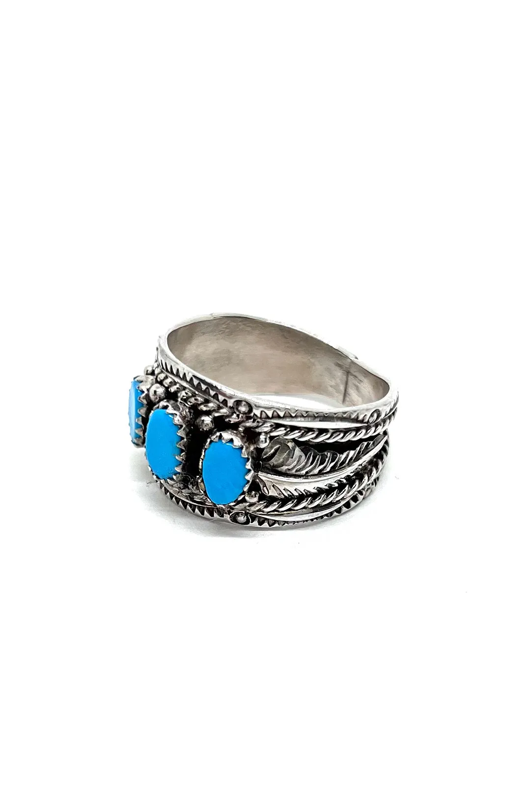 Turquoise Mens Navajo Ring (Size 13)