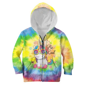 Unicorn Be Kind Kid Custom Cosplay Hoodies T-shirt Apparel