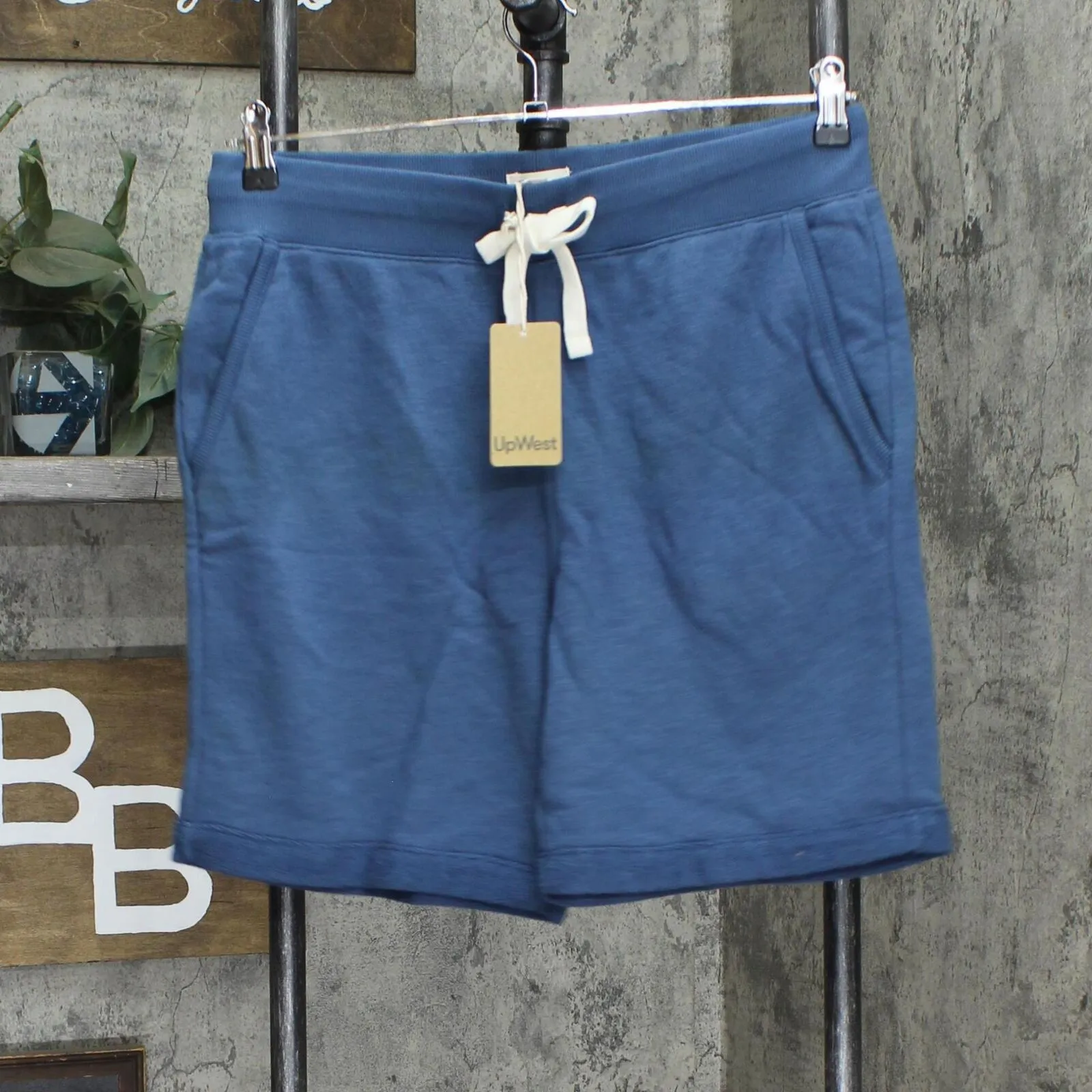 Upwest Mens Pull On Short with Drawstring Blue M