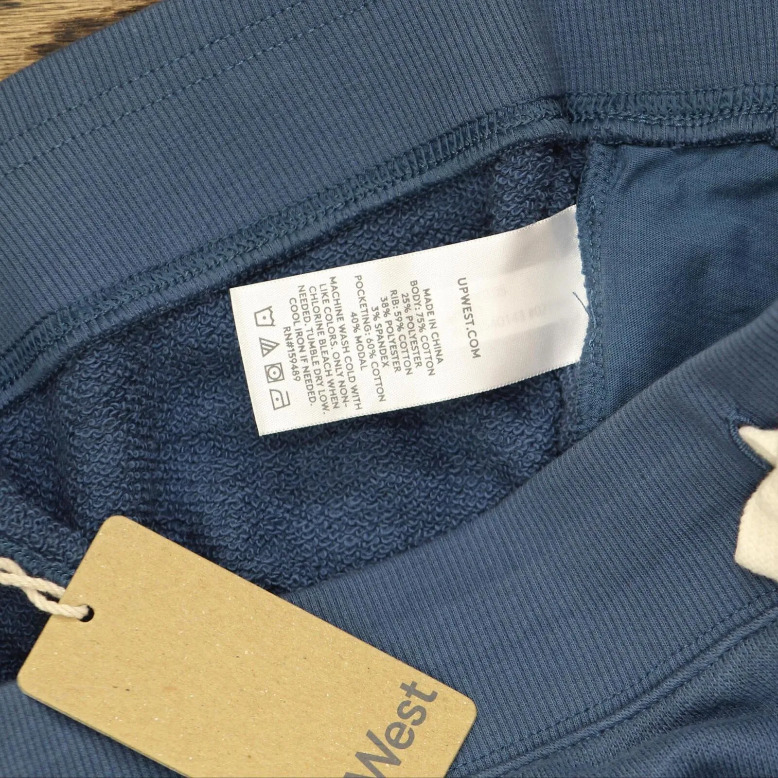 Upwest Mens Pull On Short with Drawstring Blue M