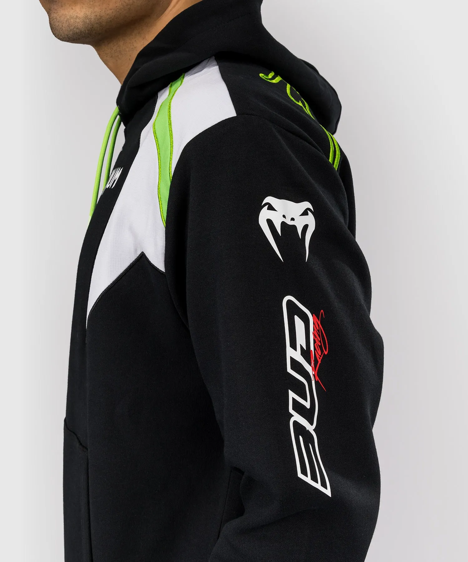 Venum x Bud Racing Heren Hoodie - Zwart/Wit/Limoengroen