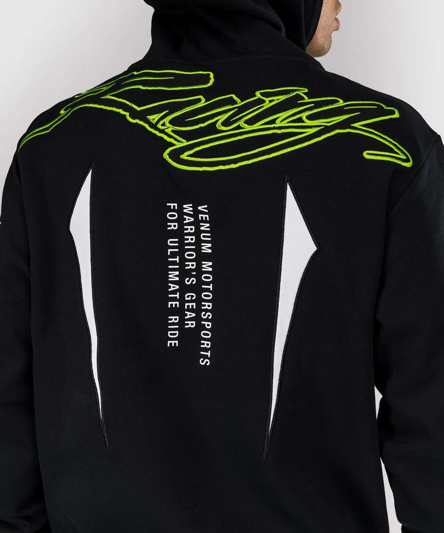 Venum x Bud Racing Heren Hoodie - Zwart/Wit/Limoengroen