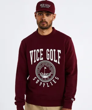 Vice Golf Atelier Alumni Crewneck - Wine