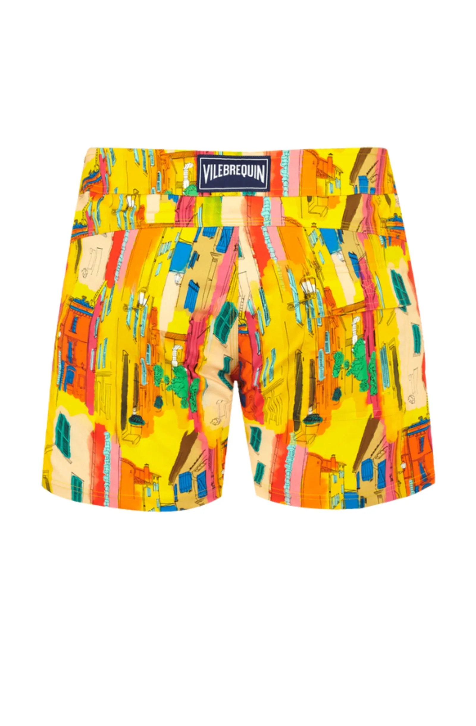 VILEBREQUIN Men Flat Belt Stretch Swim Shorts Sunny Streets