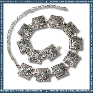 Vintage Turquoise Embellished Concho Belt