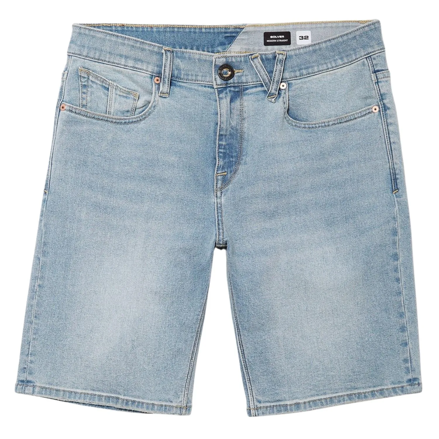 Volcom Solver Denim Shorts - Worker Indigo Vintage