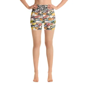 Watercolor Butterflies - Yoga Shorts