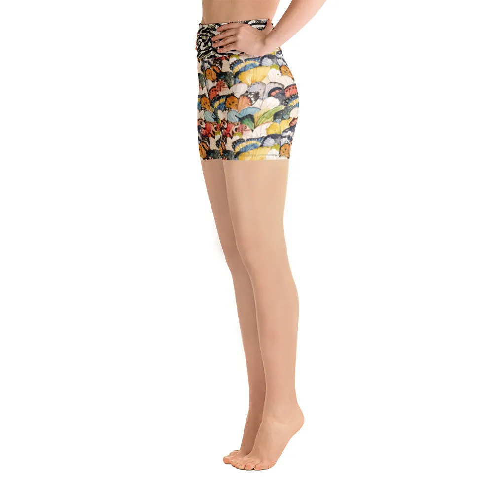 Watercolor Butterflies - Yoga Shorts