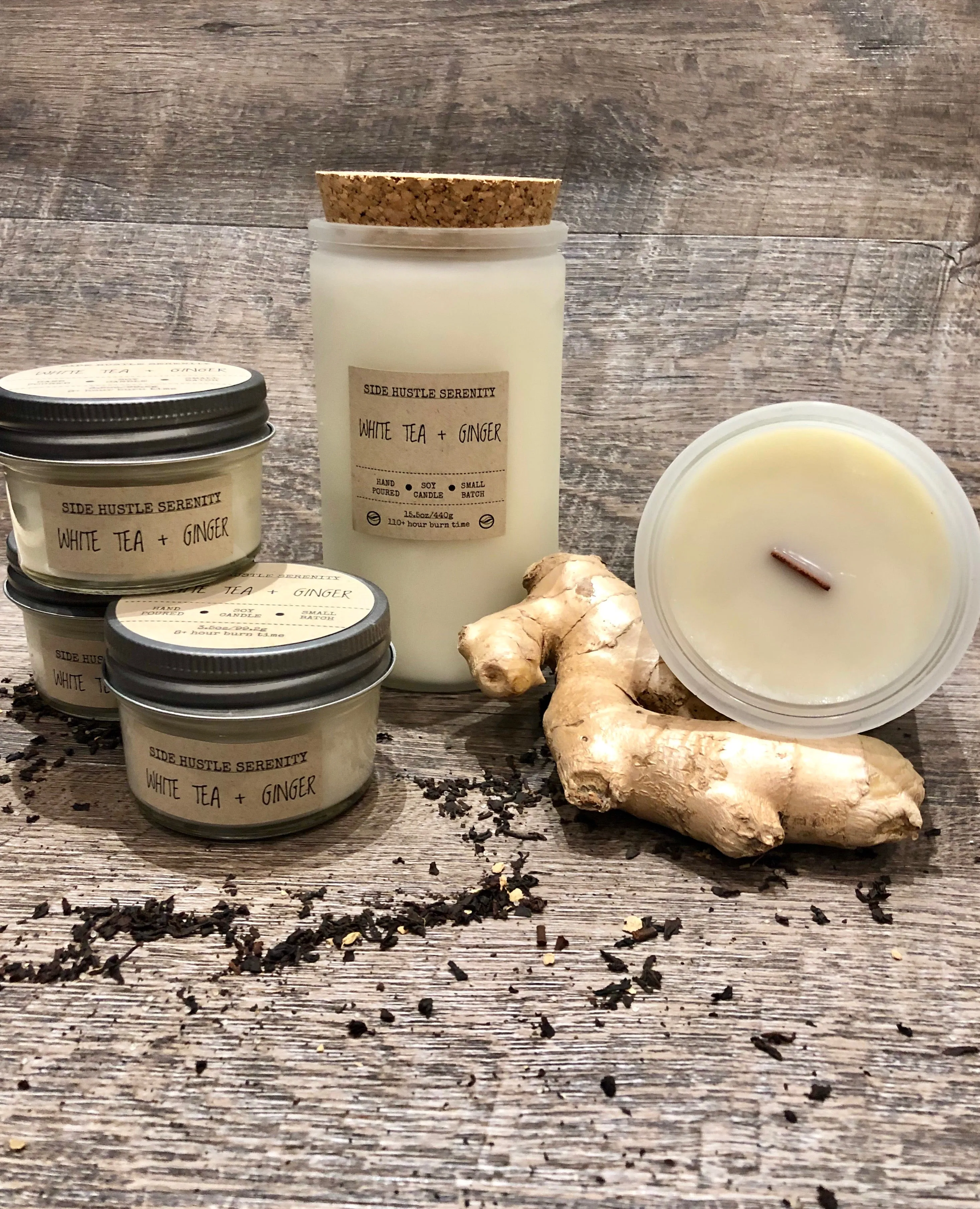 White Tea   Ginger Scented Soy Candle | 3.5oz