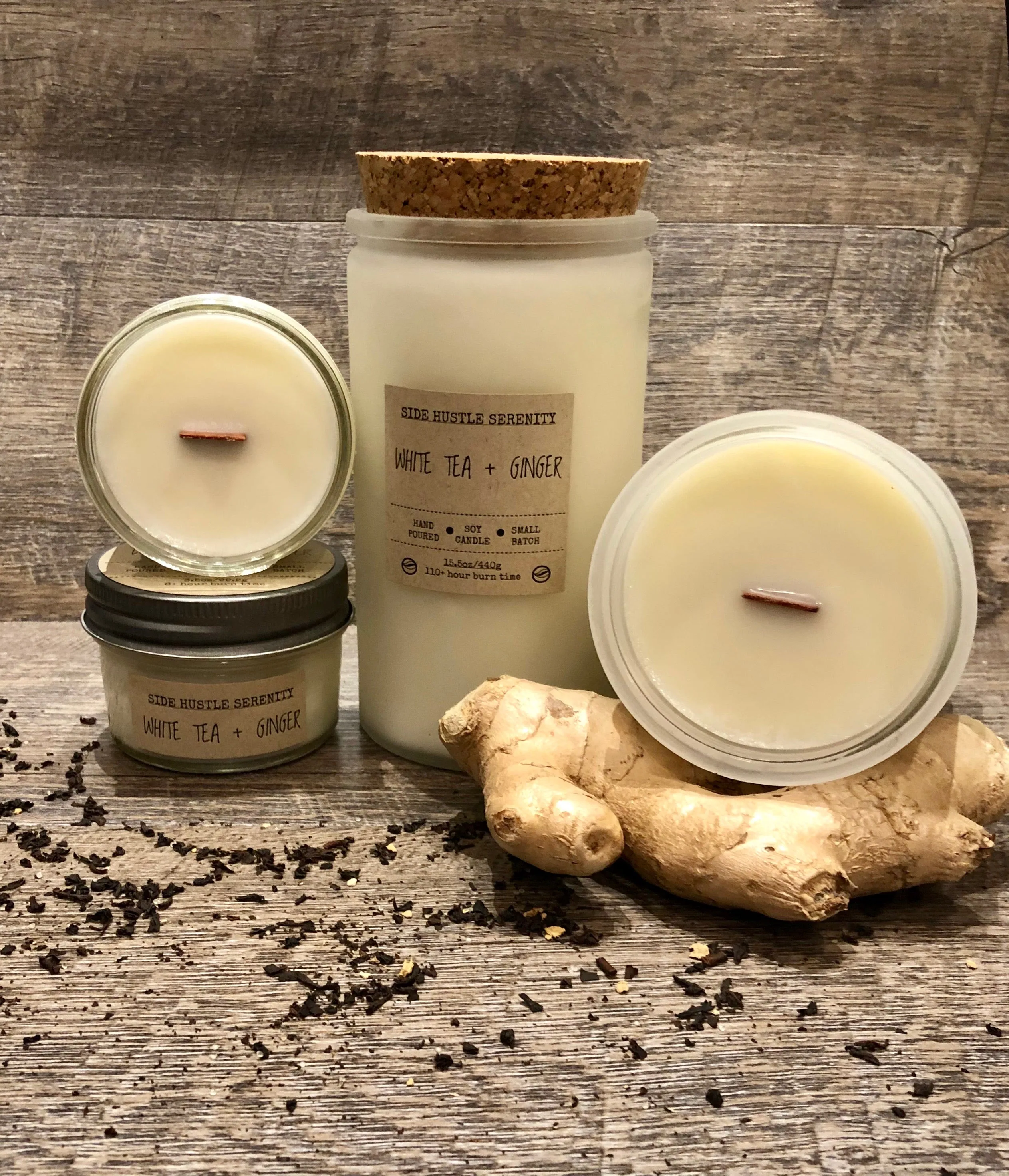 White Tea   Ginger Scented Soy Candle | 3.5oz
