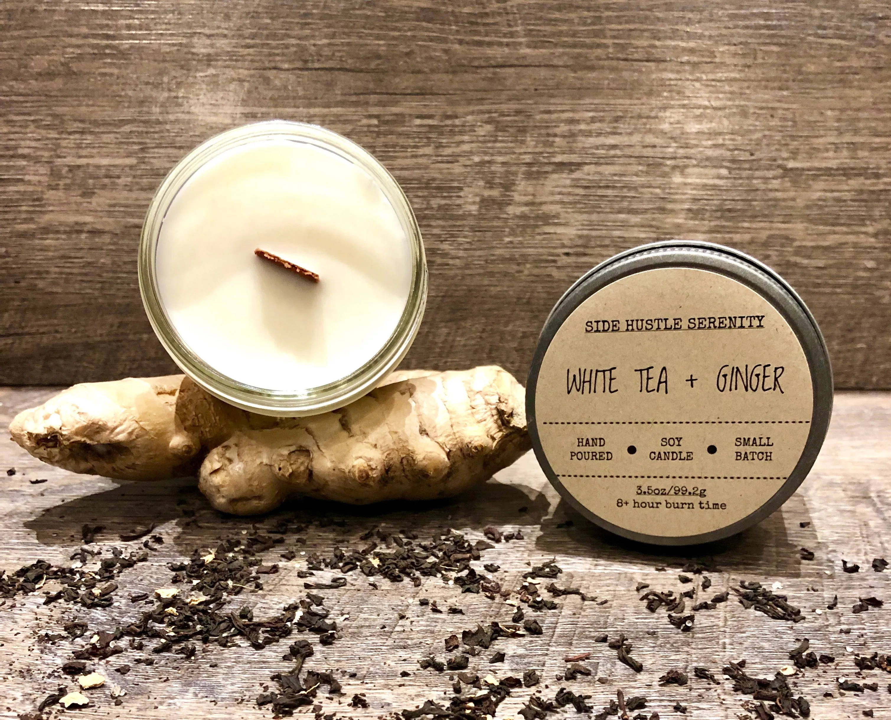 White Tea   Ginger Scented Soy Candle | 3.5oz